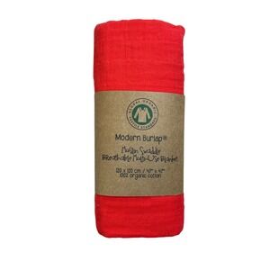 Modern Burlap Muslin Swaddle Breathable Multi Use Blanket 47x47 Organic Cotton